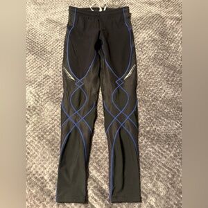 CW-X Black and Blue compression legging